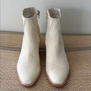 Dolce Vita Cream Ankle Booties